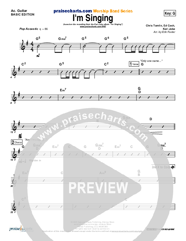 I'm Singing Acoustic Guitar (Kari Jobe)