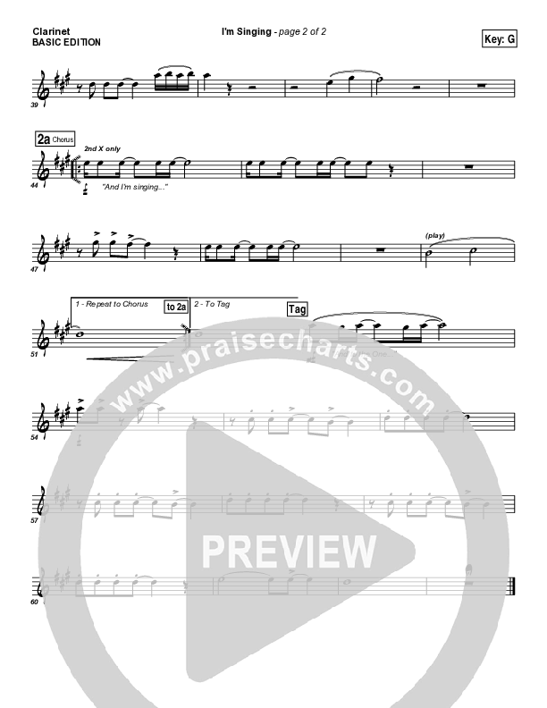 I'm Singing Clarinet (Kari Jobe)