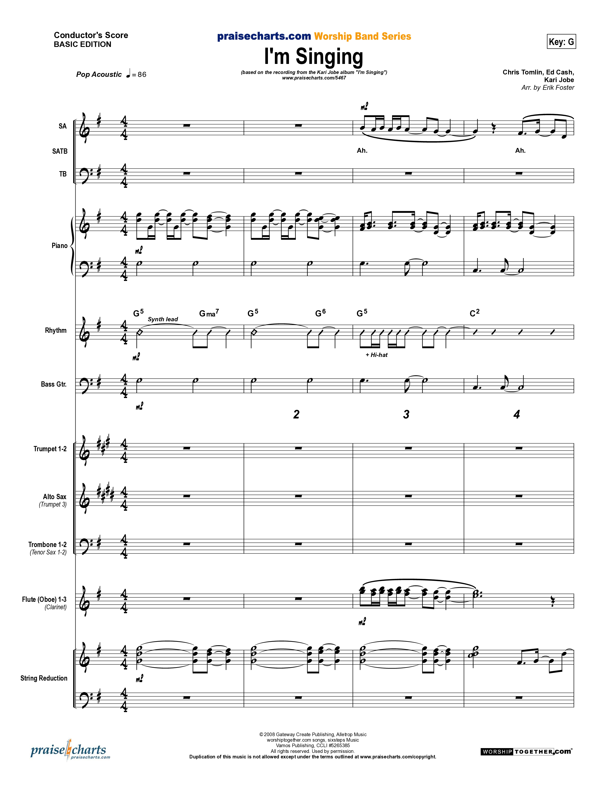 I'm Singing Orchestration (Kari Jobe)