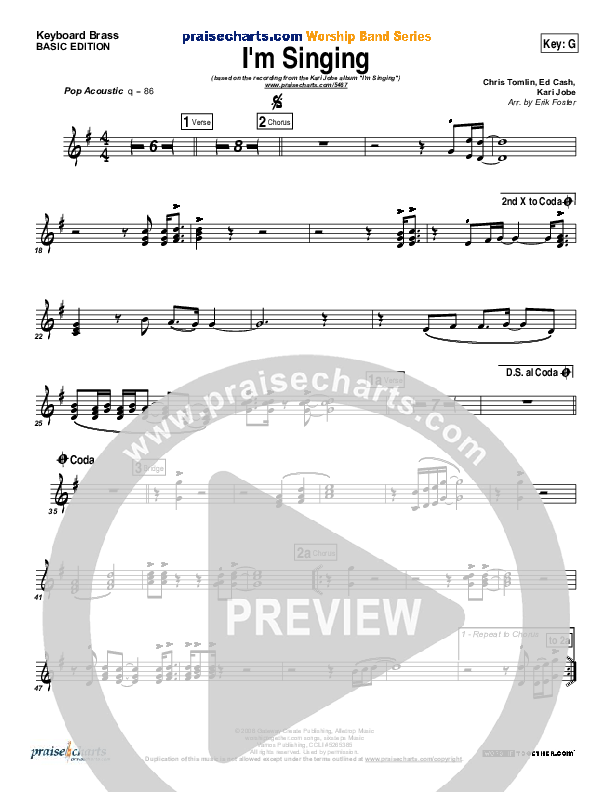 I'm Singing Synth Brass (Kari Jobe)