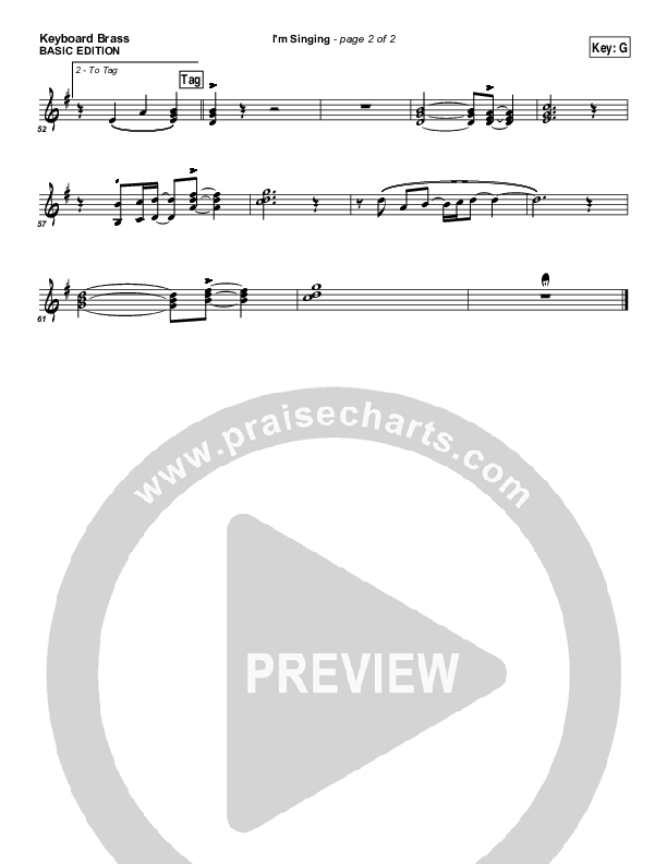 I'm Singing Synth Brass (Kari Jobe)