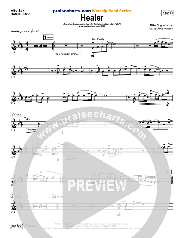 Healer Alto Sax (Kari Jobe)