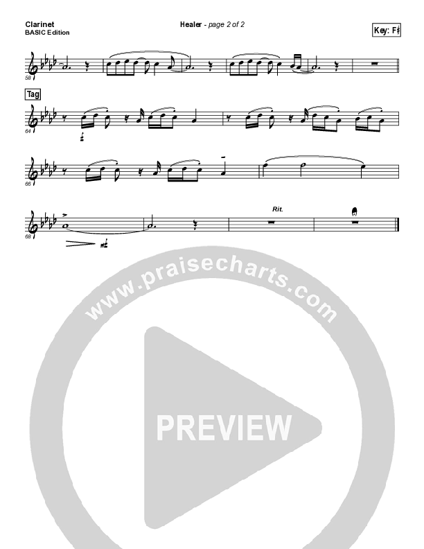 Healer Clarinet (Kari Jobe)