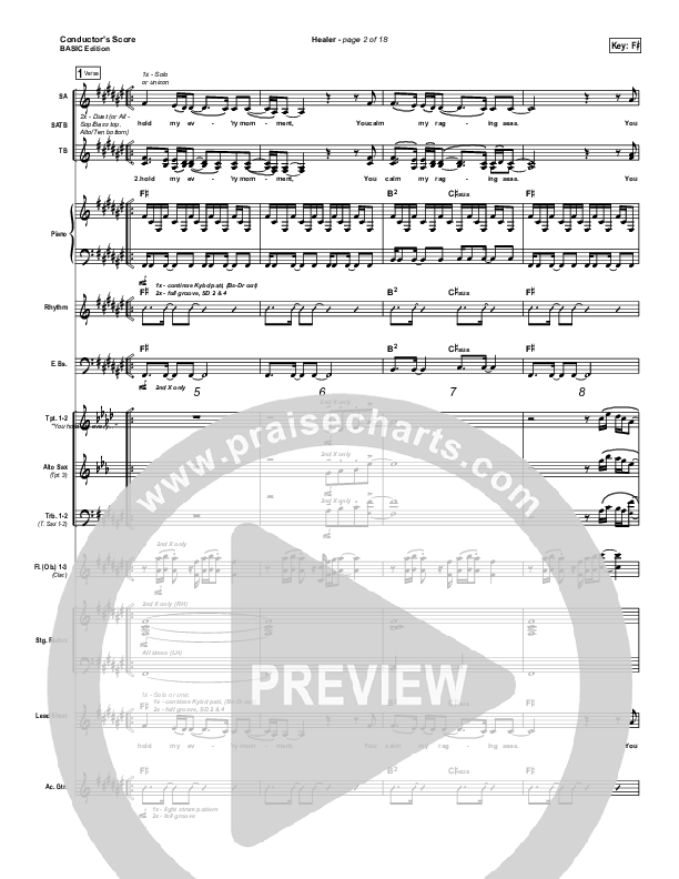Healer Conductor's Score (Kari Jobe)