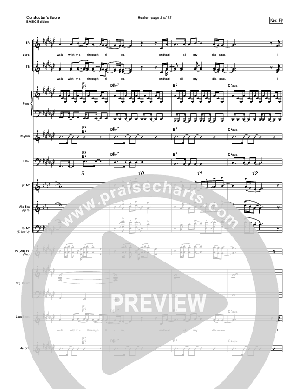 Healer Conductor's Score (Kari Jobe)