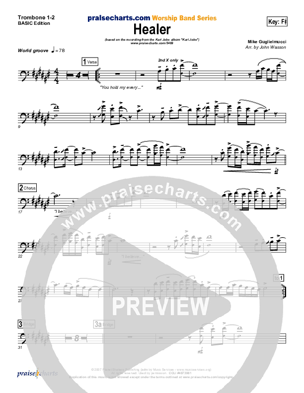 Healer Trombone 1/2 (Kari Jobe)