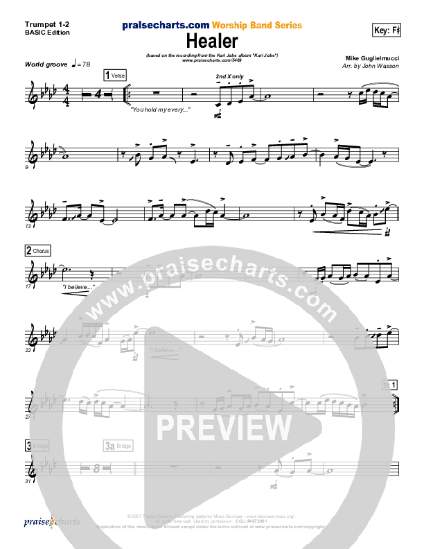 Healer Trumpet 1,2 (Kari Jobe)