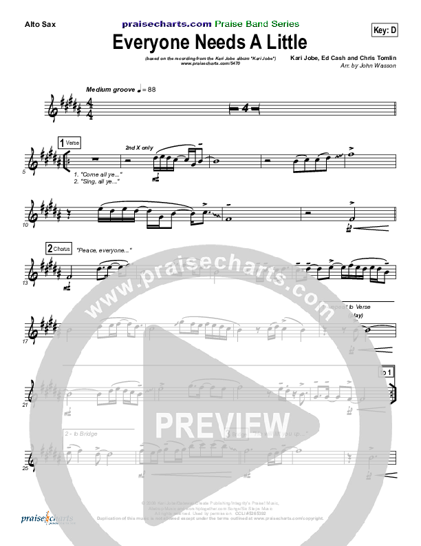 Everyone Needs A Little Alto Sax (Kari Jobe)