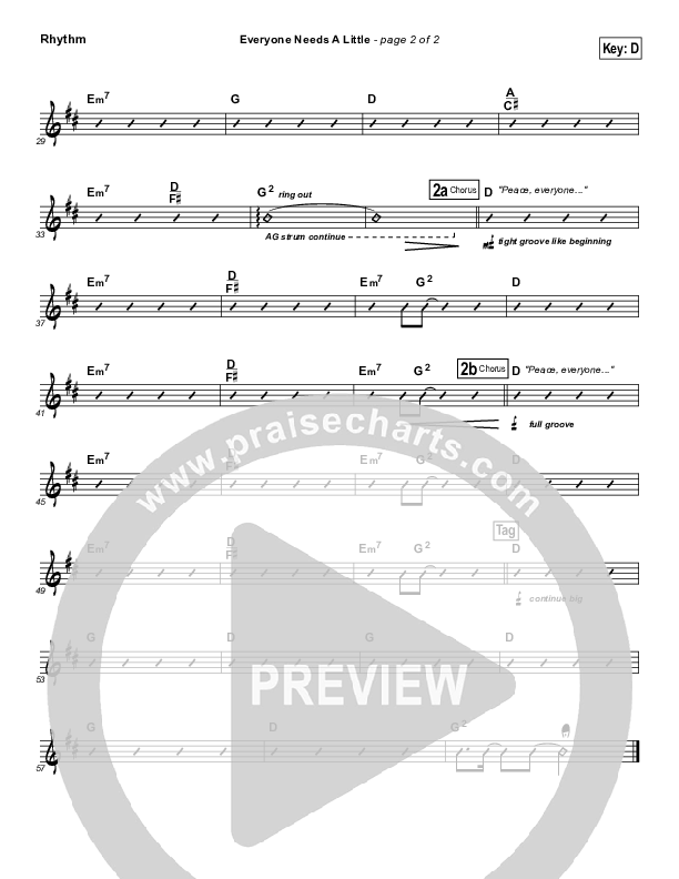 Everyone Needs A Little Rhythm Chart (Kari Jobe)