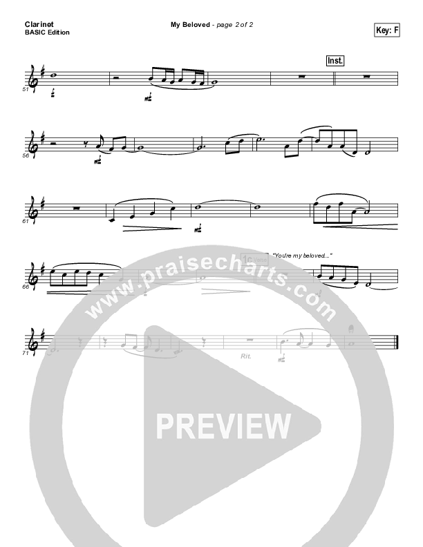 My Beloved Clarinet (Kari Jobe)