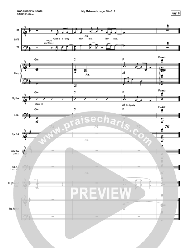 My Beloved Conductor's Score (Kari Jobe)