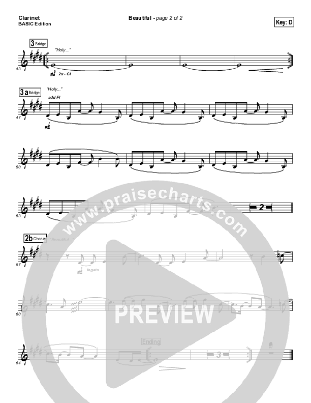 Beautiful Clarinet (Kari Jobe)