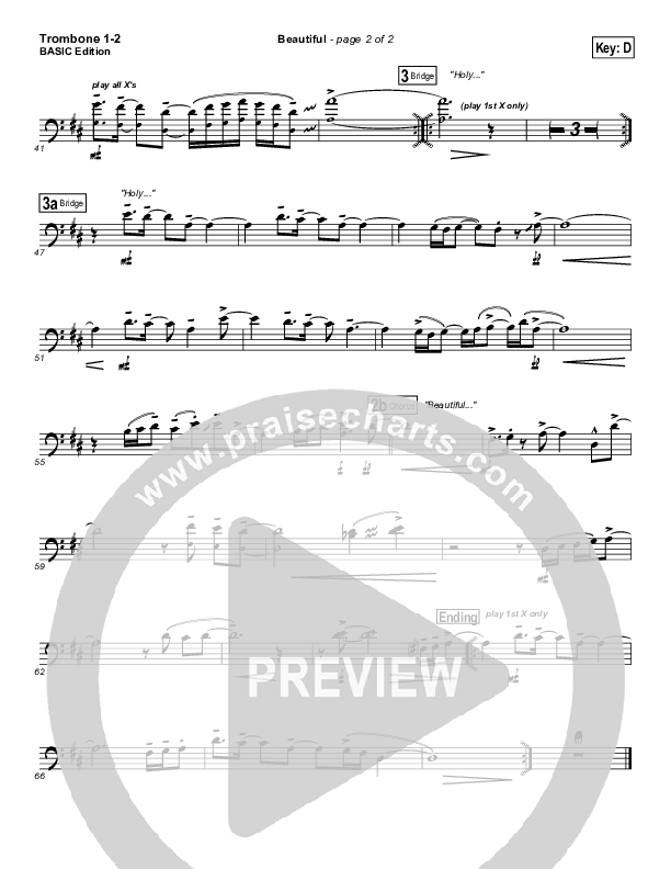 Beautiful Trombone 1/2 (Kari Jobe)