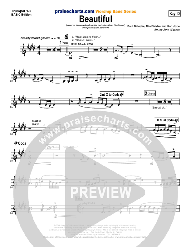 Beautiful Trumpet 1,2 (Kari Jobe)