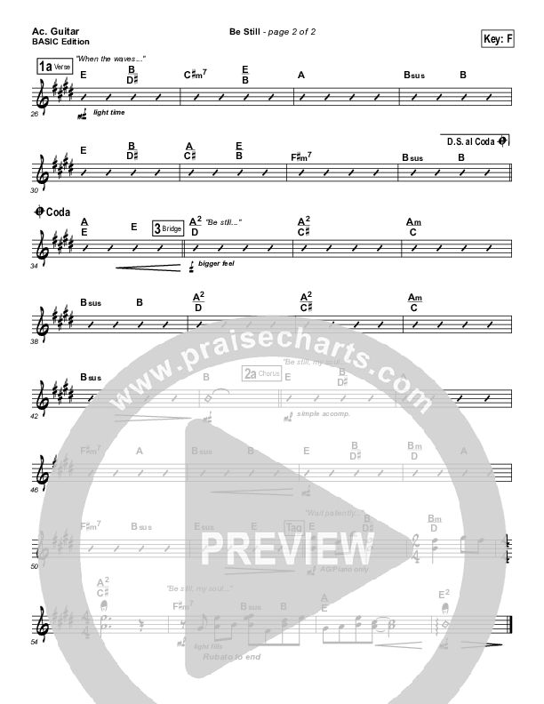 Be Still Acoustic Guitar (Kari Jobe)