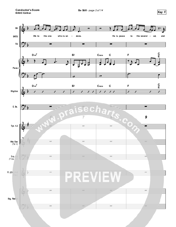 Be Still Conductor's Score (Kari Jobe)