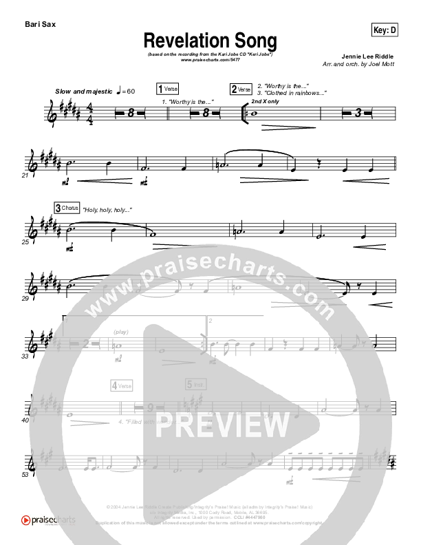 Revelation Song Bari Sax (Kari Jobe)