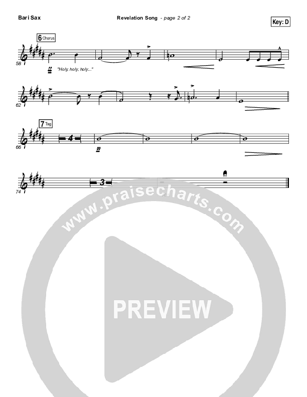 Revelation Song Bari Sax (Kari Jobe)