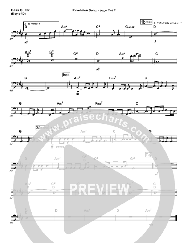 Revelation Song Bass Guitar (Kari Jobe)