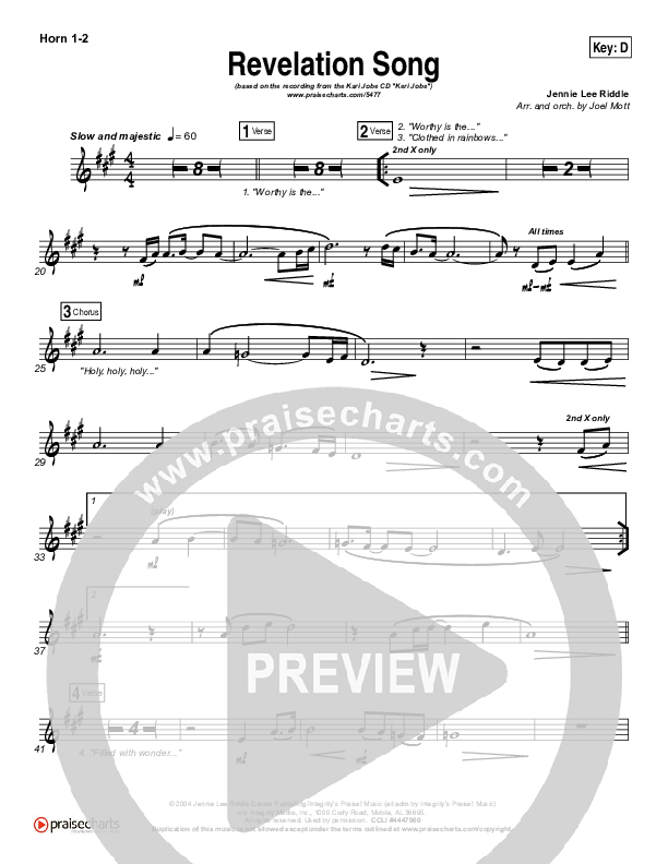 Revelation Song Brass Pack (Kari Jobe)