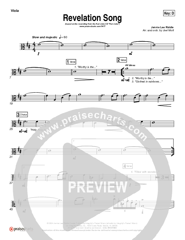 Revelation Song Viola (Kari Jobe)