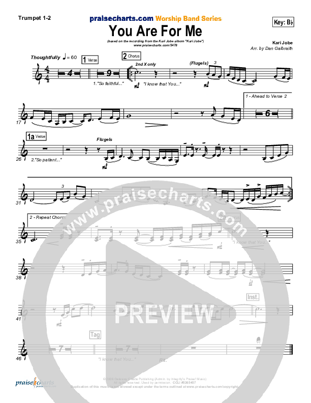 You Are For Me Trumpet 1,2 (Kari Jobe)