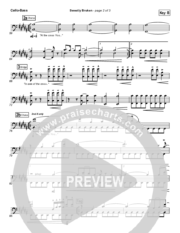 Sweetly Broken Cello/Bass (Jeremy Riddle)