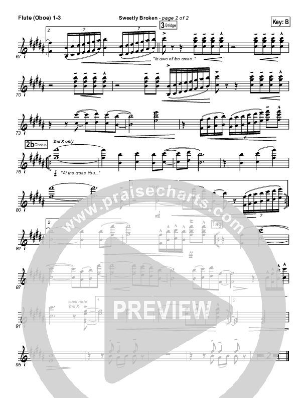 Sweetly Broken Flute/Oboe 1/2/3 (Jeremy Riddle)