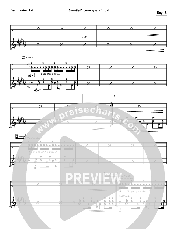 Sweetly Broken Percussion 1/2 (Jeremy Riddle)