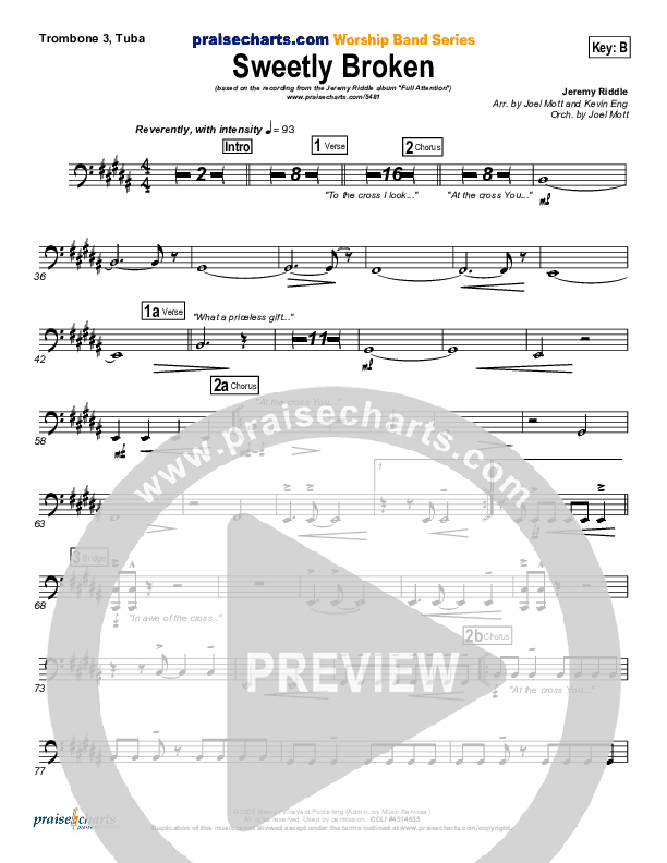 Sweetly Broken Trombone 3/Tuba (Jeremy Riddle)