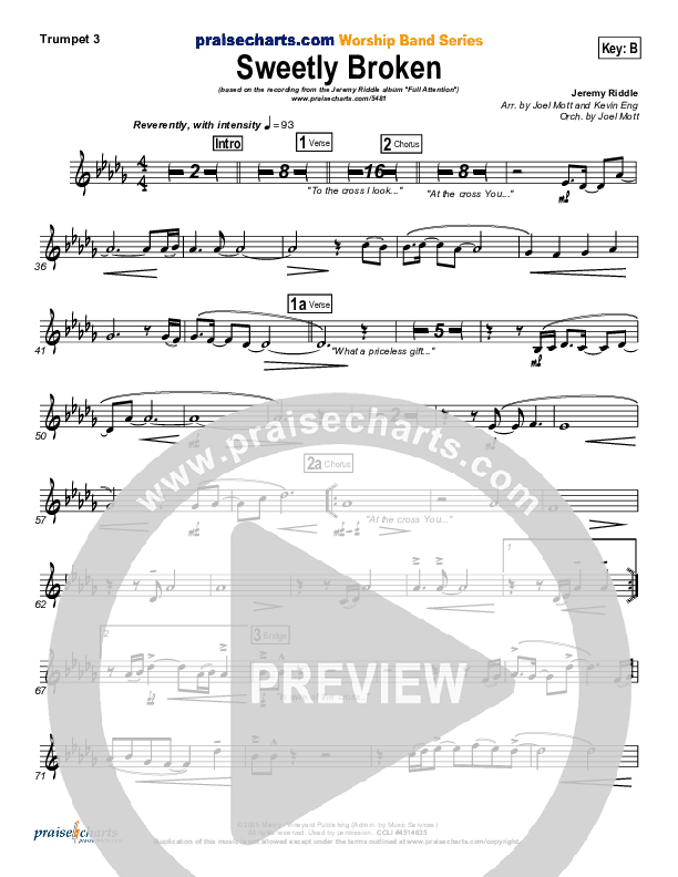 Sweetly Broken Trumpet 3 (Jeremy Riddle)