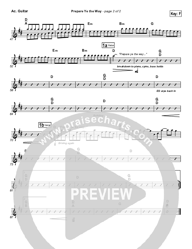 Prepare Ye The Way Acoustic Guitar (Michael W. Smith)