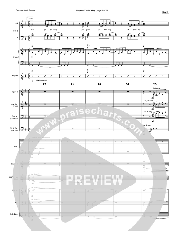 Prepare Ye The Way Conductor's Score (Michael W. Smith)