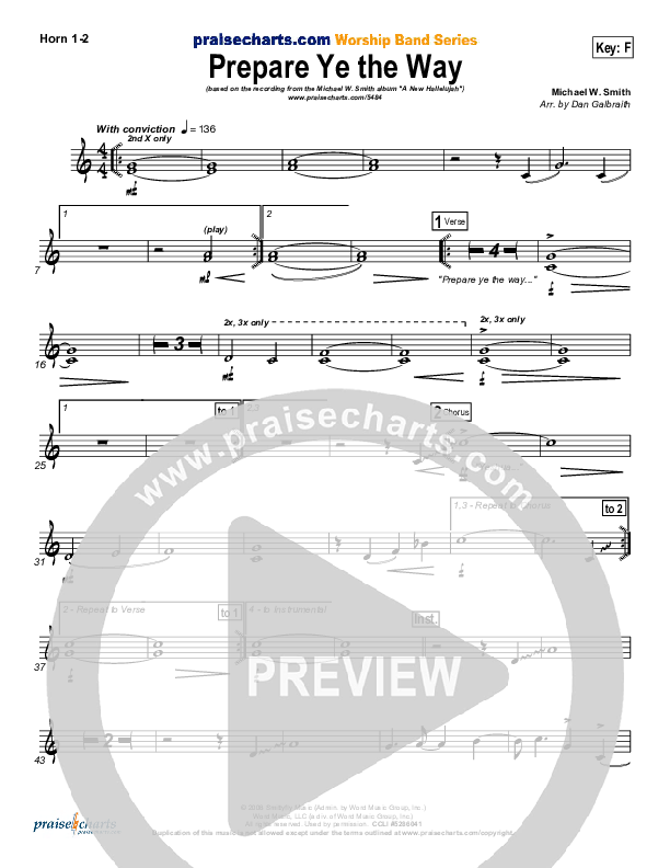 Prepare Ye The Way Brass Pack (Michael W. Smith)
