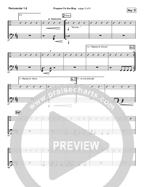 Prepare Ye The Way Percussion 1/2 (Michael W. Smith)