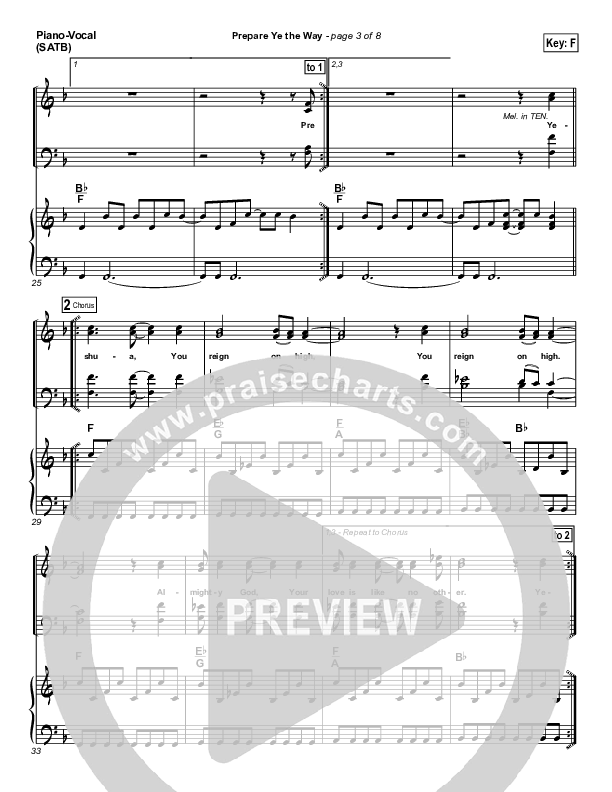 Prepare Ye The Way Piano/Vocal (SATB) (Michael W. Smith)