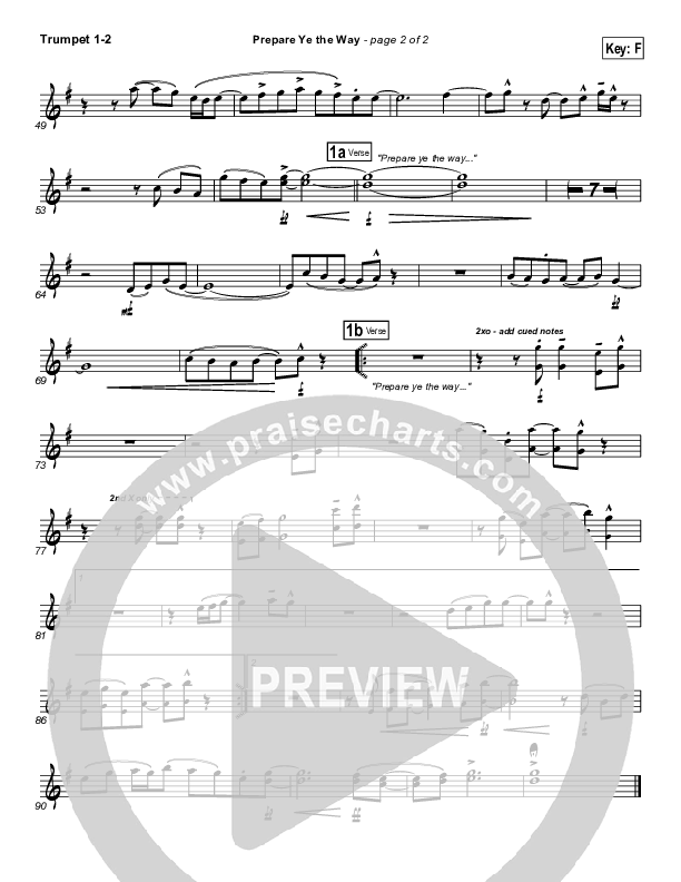 Prepare Ye The Way Trumpet 1,2 (Michael W. Smith)