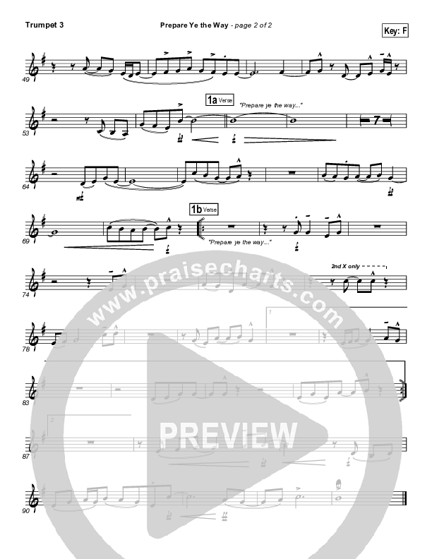 Prepare Ye The Way Trumpet 3 (Michael W. Smith)