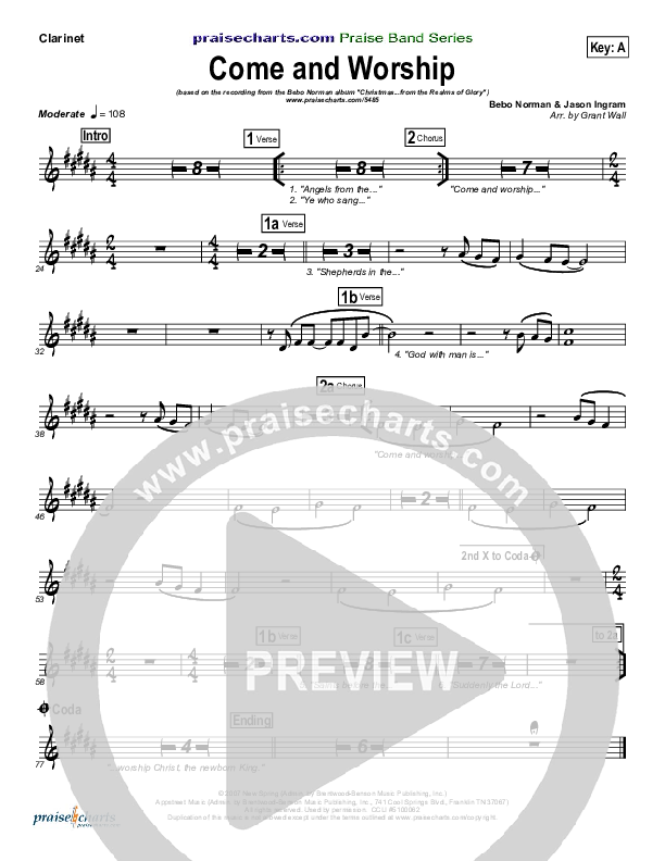 Come And Worship Wind Pack (Bebo Norman)