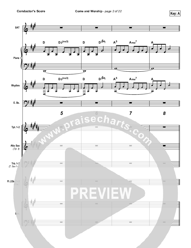 Come And Worship Conductor's Score (Bebo Norman)