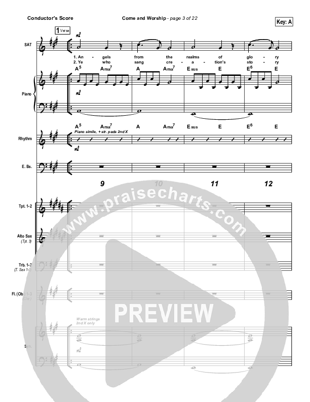 Come And Worship Conductor's Score (Bebo Norman)