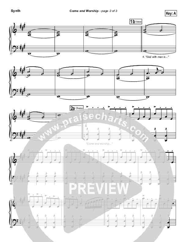 Come And Worship Synth Strings (Bebo Norman)