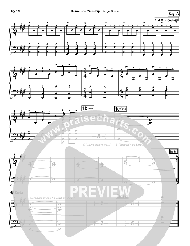 Come And Worship Synth Strings (Bebo Norman)