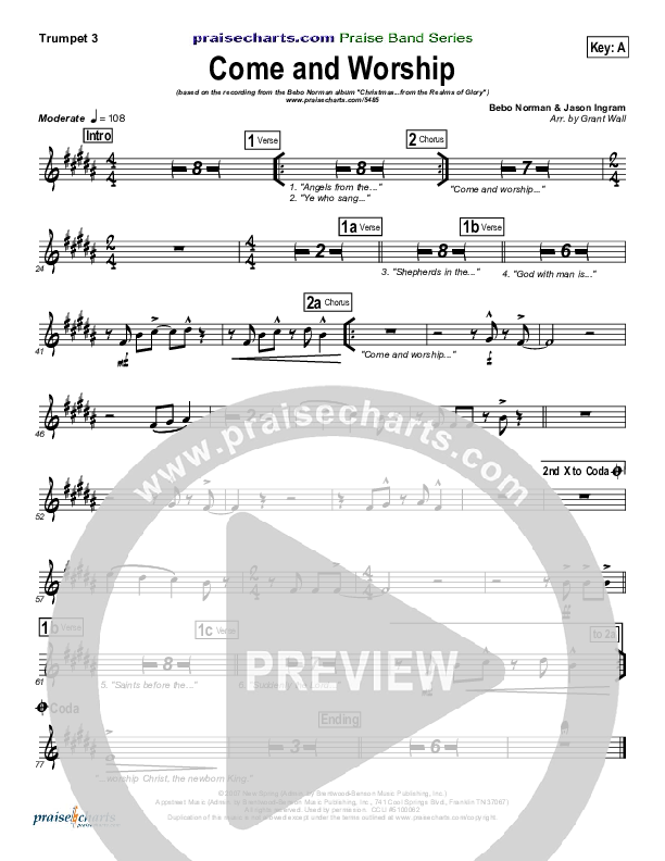 Come And Worship Trumpet 3 (Bebo Norman)