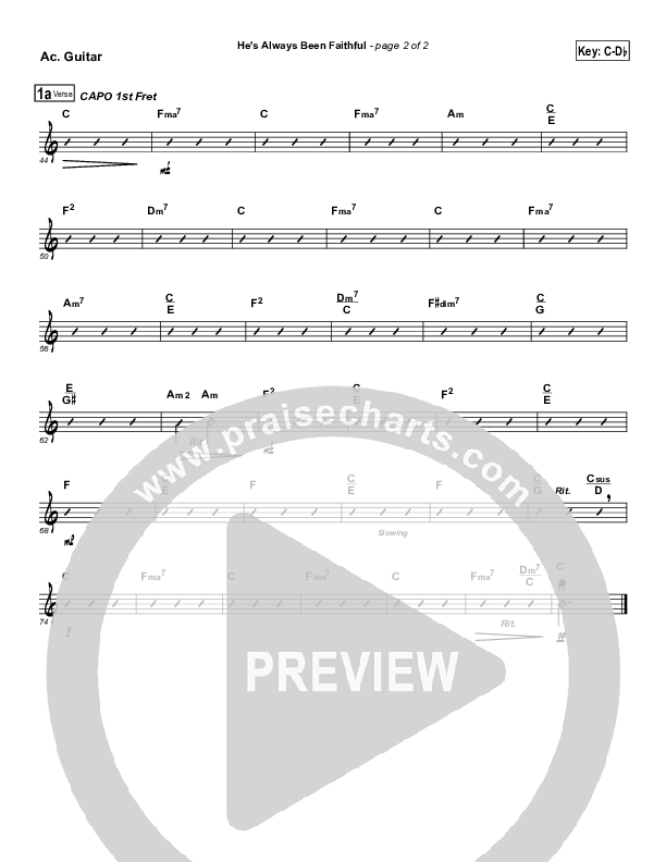 He's Always Been Faithful Acoustic Guitar (Sara Groves)