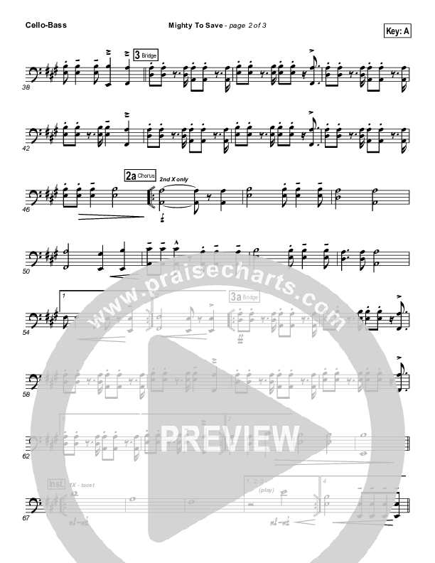 Mighty To Save (Digital Edit) Cello/Bass (Michael W. Smith)