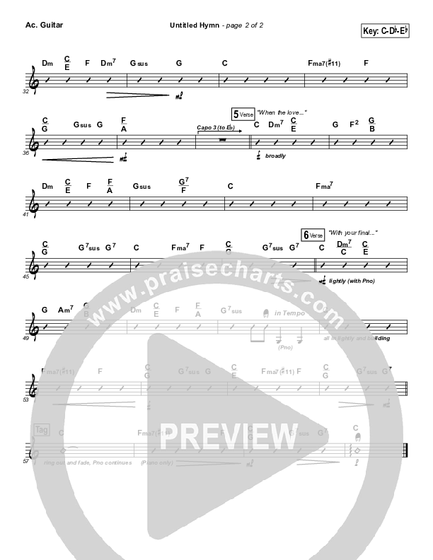 Untitled Hymn (Come To Jesus) Acoustic Guitar (Chris Rice)