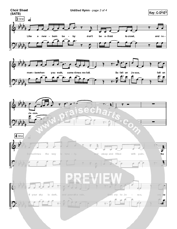 Untitled Hymn (Come To Jesus) Choir Vocals (SATB) (Chris Rice)