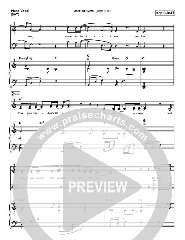 Untitled Hymn (Come To Jesus) Piano/Vocal (SAT) (Chris Rice)