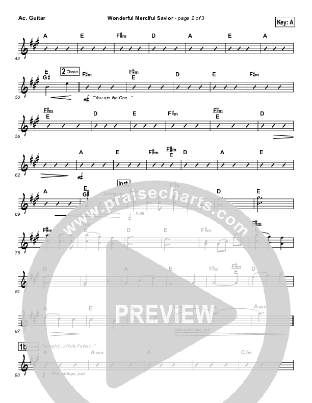 Wonderful Merciful Savior Acoustic Guitar (Selah)